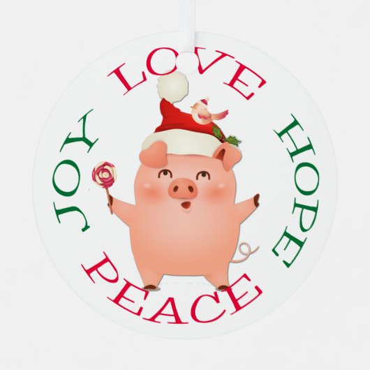 Kerstmis houdt van Jose Vrede Metalen Ornament (Voorkant)