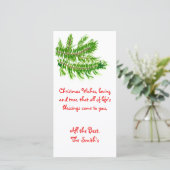 Kerstmis houdt van liefhebben en True. Vakantiekaa Feestdagenkaart (Staand voorkant)