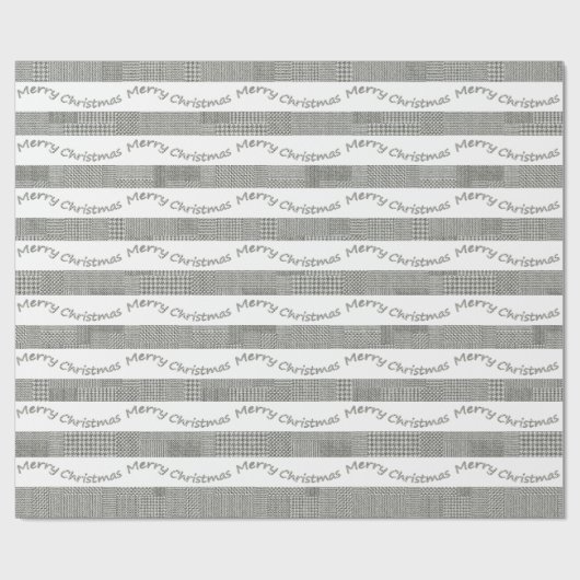 Kerstmis Houndstooth Patroon, Strepen Cadeaupapier (Vlak)