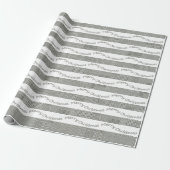 Kerstmis Houndstooth Patroon, Strepen Cadeaupapier (Uitgerold)