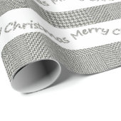 Kerstmis Houndstooth Patroon, Strepen Cadeaupapier (Rol Hoek)