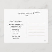 Kerstmis Hout Roestige Touw Foto Collage Feestdagenkaart (Achterkant)