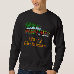 Kerstmis Houten Auto Cadeau Voor Kerstvakantie Trui