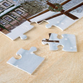 Kerstmis, Huis in Snowy Winter Scene Legpuzzel (Zijkant)