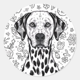 Kerstmis huisdier ronde sticker