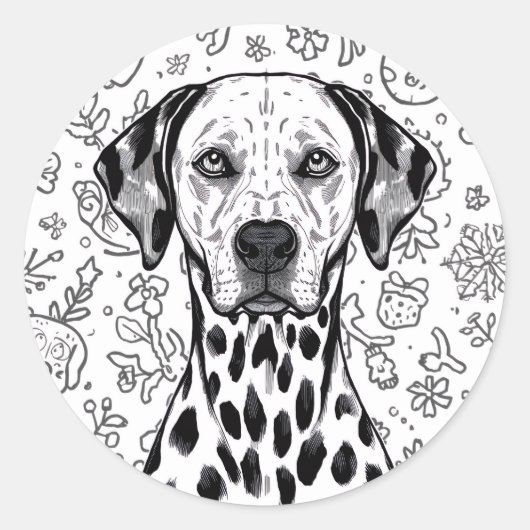 Kerstmis huisdier ronde sticker (Voorkant)