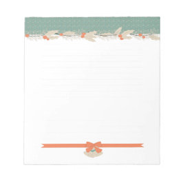 Kerstmis hulst belletjes voering vintage notitieblok