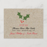 Kerstmis Hulst Bes Vakantie Kraft Bruine Briefkaar