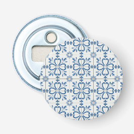 Kerstmis hulst bladeren en bloemblaadjes tegels button flesopener