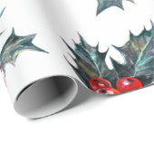 Kerstmis Hulst Inpakpapier (Rol Hoek)