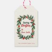 Kerstmis Hulst Krans Cadeautags Cadeaulabel (Achterkant)