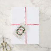 Kerstmis Hulst Krans Cadeautags Cadeaulabel (Met Touw)