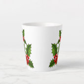 Kerstmis Hulst Latte Mok (Voorkant)