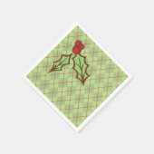 Kerstmis Hulst Papieren Servetten  (Hoek)