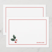 Kerstmis Hulst Persoonlijk Briefpapier (Voorkant / Achterkant)