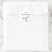 Kerstmis Hulst Ronde Sticker (Tas)