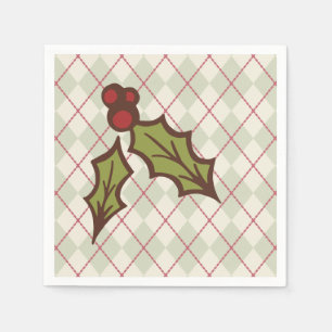 Kerstmis Hulst Servetten