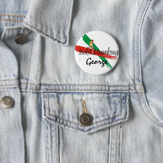 Kerstmis. Humbug! Ronde Button 5,7 Cm (In situ)