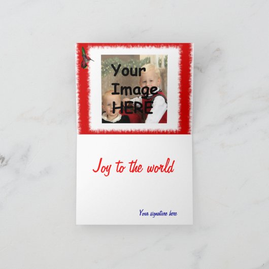 Kerstmis Hummers Feestdagen Kaart (Binnen)