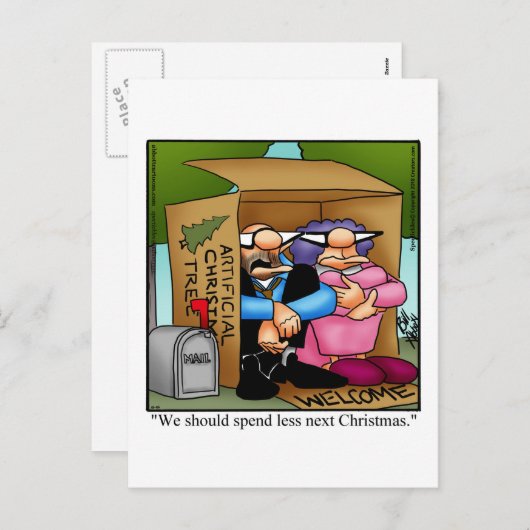 Kerstmis Humor Briefkaart (Voorkant / Achterkant)