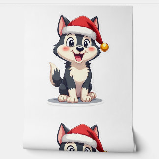 Kerstmis Husky Hondenliefhebber Malamute (2) Behang