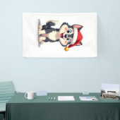 Kerstmis Husky Hondenliefhebber Malamute (2) Spandoek (Beurs)