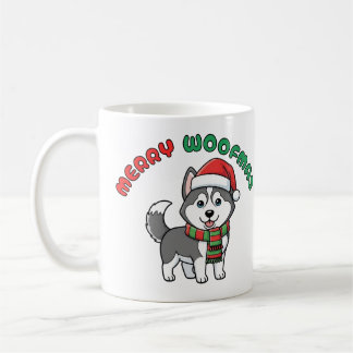 Kerstmis Husky Mok: Prettig Woofmas Koffiemok