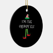 Kerstmis I_m Het Shirt Grumpy Elf Keramisch Ornament (Rechts)