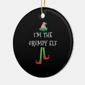 Kerstmis I_m Het Shirt Grumpy Elf Keramisch Ornament (Links)