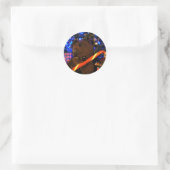 Kerstmis I van Teddys Ronde Sticker (Tas)