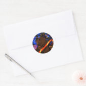 Kerstmis I van Teddys Ronde Sticker (Envelop)