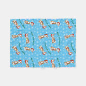Kerstmis Ibizan Hound Fleece Blanket (Voorkant (Horizontaal))