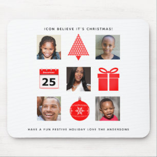 Kerstmis ICON FOTO COLLAGE Keepomwille Modern Muismat