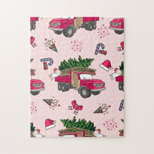Kerstmis Icoon Patroon - Esthetische Feestdagen  Legpuzzel (Verticaal)