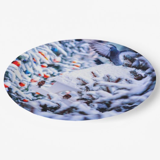 Kerstmis Idyll aantrekkelijk Papieren Bordje (Gekanteld)