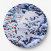 Kerstmis Idyll aantrekkelijk Papieren Bordje (Voorkant)