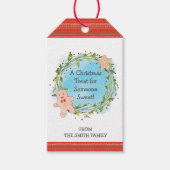 Kerstmis iemand met een mooie feestdag cadeaulabel (Voorkant)