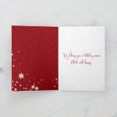 Kerstmis Ierse Setter in Sneeuwvlokken Feestdagen Kaart (Binnen)