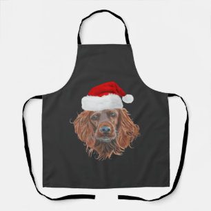 Kerstmis Ierse Setter Klassiek T-shirt Schort