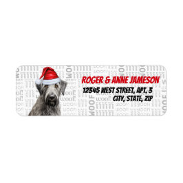 Kerstmis Ierse Wolfshond Honden Vakantieadres Etiket