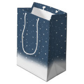 Kerstmis Ijsbeer En Sterren Medium Cadeauzakje (Achterkant Gekanteld)