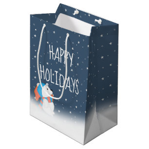 Kerstmis Ijsbeer En Sterren Medium Cadeauzakje