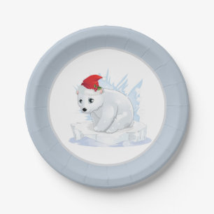 Kerstmis IJsbeer Feest Papieren Borden Bordje