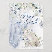 Kerstmis Ijsbeer Groenaarrangement Sneeuw (Voorkant / Achterkant)