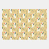 Kerstmis IJsbeer Inpakpapier Set van 3 Vel (Voorkant)