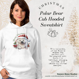 Kerstmis Ijsbeer Jongste Jongen Motorkaptrui Hoodie