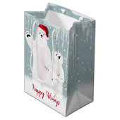 Kerstmis IJsberen Cadeautas (Voorkant Gekanteld)