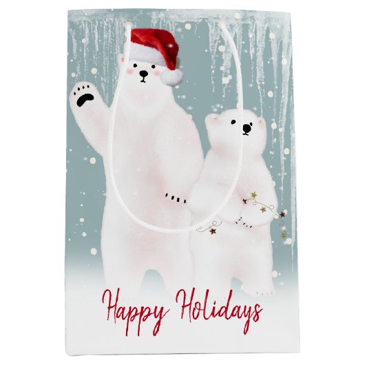 Kerstmis IJsberen Cadeautas (Voorkant)