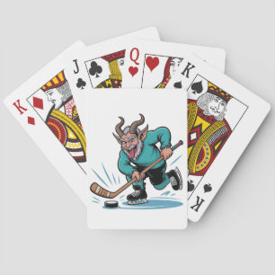 Kerstmis IJshockey Spelen Enge Kerstmis Sport Pokerkaarten