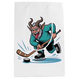 Kerstmis Ijshockey Spelen Griezelige Kerst Sport Medium Cadeauzakje